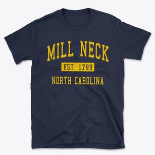 Mill Neck North Carolina Classic Established Basic T-Shirt