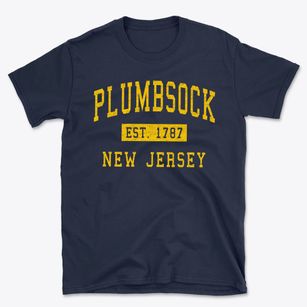 Plumbsock New Jersey Classic Established Basic T-Shirt