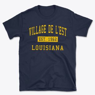 Village De L'est Louisiana Classic Established Basic T-Shirt