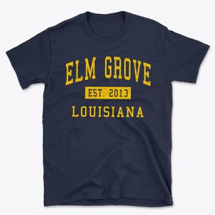 Elm Grove Louisiana Classic Established Basic T-Shirt