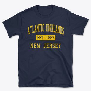 Atlantic Highlands New Jersey Classic Established Basic T-Shirt
