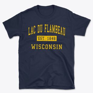 Lac Du Flambeau Wisconsin Classic Established Basic T-Shirt