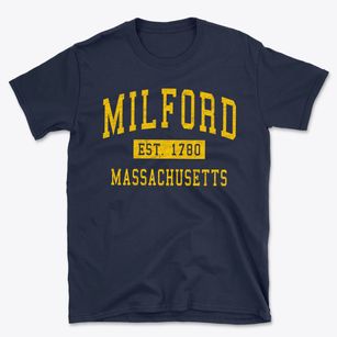 Milford Massachusetts Classic Established Basic T-Shirt