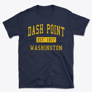 Dash Point Washington Classic Established Basic T-Shirt