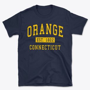 Orange Connecticut Classic Established Basic T-Shirt
