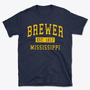 Brewer Mississippi Classic Established Basic T-Shirt