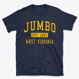 Jumbo West Virginia Classic Established Basic T-Shirt