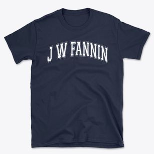 J W Fannin Elementary School Varsity Arch Basic T-Shirt