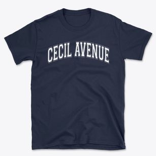 Cecil Avenue Junior High School Varsity Arch Basic T-Shirt
