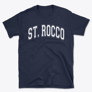 St Rocco Parish Varsity Arch Basic T-Shirt
