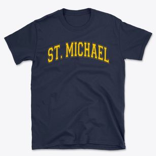 St Michael Parish Varsity Arch Basic T-Shirt