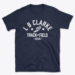 L B Clarke Middle School Track and Field Basic T-Shirt