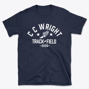 C C Wright Elementary School Track and Field Basic T-Shirt