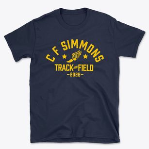C F Simmons Middle School Track and Field Basic T-Shirt