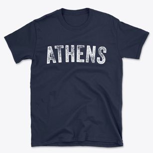 Athens Maine Timeless Retro Basic T-Shirt