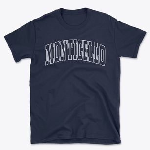 Monticello Indiana Trendy Block Basic T-Shirt