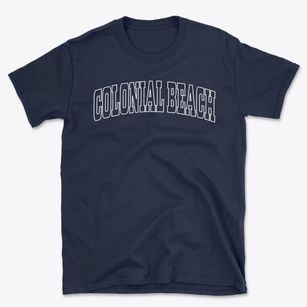 Colonial Beach Virginia Trendy Block Basic T-Shirt