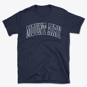 Mount Airy Georgia Trendy Block Basic T-Shirt