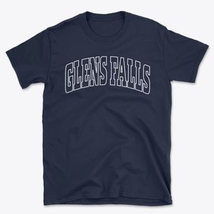 Glens Falls New York Trendy Block Basic T-Shirt