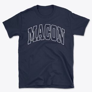 Macon North Carolina Trendy Block Basic T-Shirt