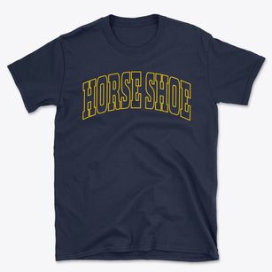 Horse Shoe North Carolina Trendy Block Basic T-Shirt