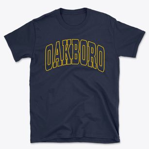 Oakboro North Carolina Trendy Block Basic T-Shirt