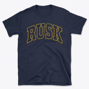 Rusk Wisconsin Trendy Block Basic T-Shirt
