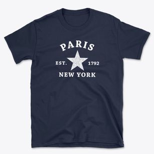 Paris New York Star Basic T-Shirt