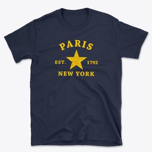 Paris New York Star Basic T-Shirt
