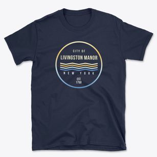 Livingston Manor New York Color Fade Basic T-Shirt