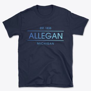 Allegan Michigan Horizon Basic T-Shirt