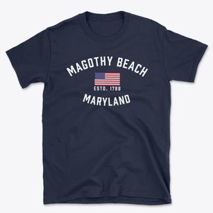 Magothy Beach Maryland Patriot Basic T-Shirt