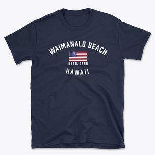 Waimanalo Beach Hawaii Patriot Basic T-Shirt