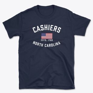 Cashiers North Carolina Patriot Basic T-Shirt