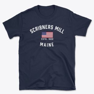 Scribners Mill Maine Patriot Basic T-Shirt