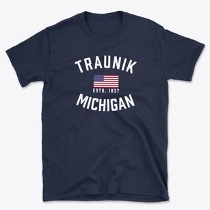 Traunik Michigan Patriot Basic T-Shirt