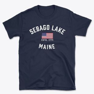 Sebago Lake Maine Patriot Basic T-Shirt