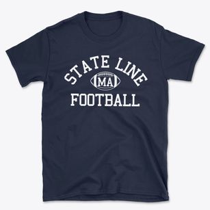 State Line Massachusetts Football Basic T-Shirt