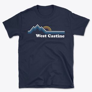 West Castine Maine Mountain View Basic T-Shirt
