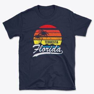 Tequesta Florida Palm Tree Sunset Basic T-Shirt