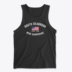 South Seabrook New Hampshire Patriot Men's Cotton Tank