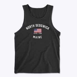 North Sedgwick Maine Patriot Men's Cotton Tank