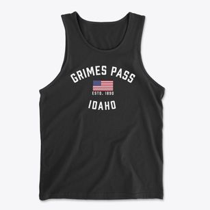 Grimes Pass Idaho Patriot Men's Cotton Tank