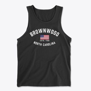 Brownwood North Carolina Patriot Men's Cotton Tank