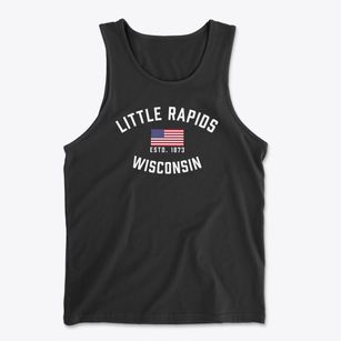 Little Rapids Wisconsin Patriot Men's Cotton Tank