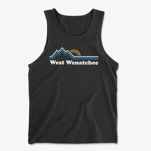 West Wenatchee Washington Mountain View Men's Cotton Tank