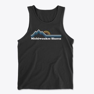 Michiwaukee Shores Michigan Mountain View Men's Cotton Tank