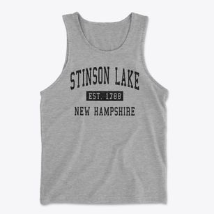 Stinson Lake New Hampshire Classic Established Men's Cotton Tank