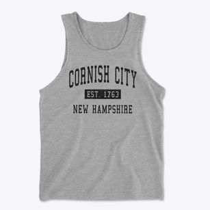Cornish City New Hampshire Classic Established Men's Cotton Tank