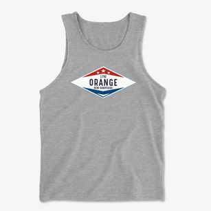 Orange New Hampshire Diamond Star Men's Cotton Tank
